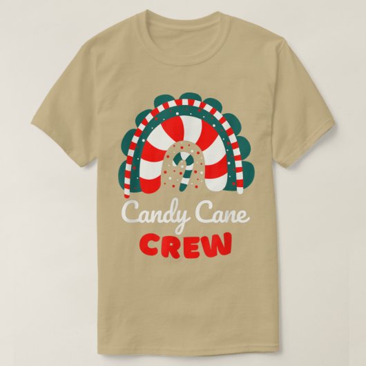 Candy Cane Crew Funny Matching Rainbow Snoep Chris T-shirt (Design voorkant)