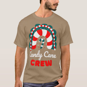 Candy Cane Crew Funny Matching Rainbow Snoep Chris T-shirt