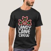 Candy Cane Crew Funny Matching Snoep Lov T-shirt (Voorkant)