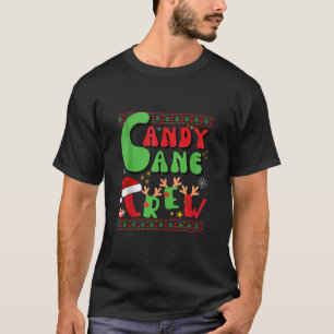 Candy Cane Crew Funny Matching Snoep Lov T-shirt