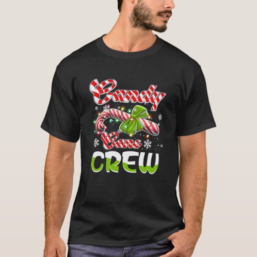 Candy Cane Crew Funny Snoep Lover Matchi T-shirt (Voorkant)