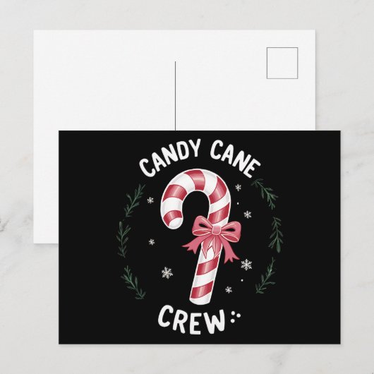 Candy Cane Crew Funny Snoep Lover Xmas Feestdagenkaart (Voorkant / Achterkant)
