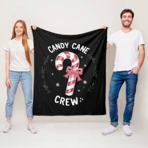 Candy Cane Crew Funny Snoep Lover Xmas Fleece Deken