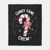 Candy Cane Crew Funny Snoep Lover Xmas Fleece Deken (Voorkant)