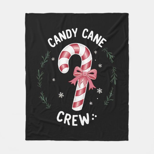 Candy Cane Crew Funny Snoep Lover Xmas Fleece Deken (Voorkant)