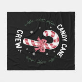 Candy Cane Crew Funny Snoep Lover Xmas Fleece Deken (Voorkant (Horizontaal))