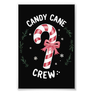 Candy Cane Crew Funny Snoep Lover Xmas Foto Afdruk