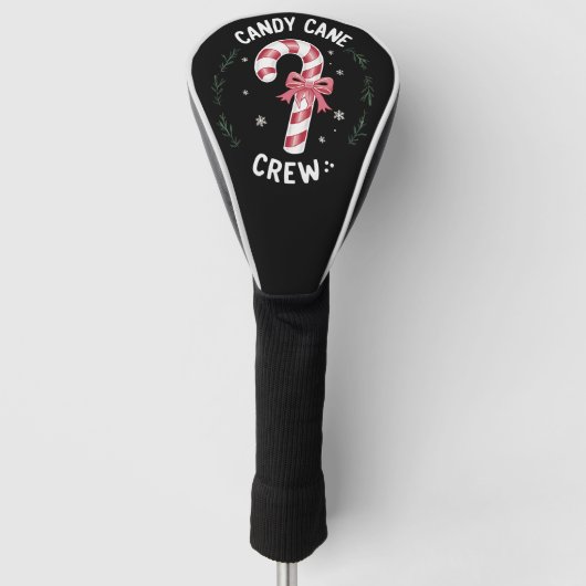 Candy Cane Crew Funny Snoep Lover Xmas Golfheadcover (Voorkant)