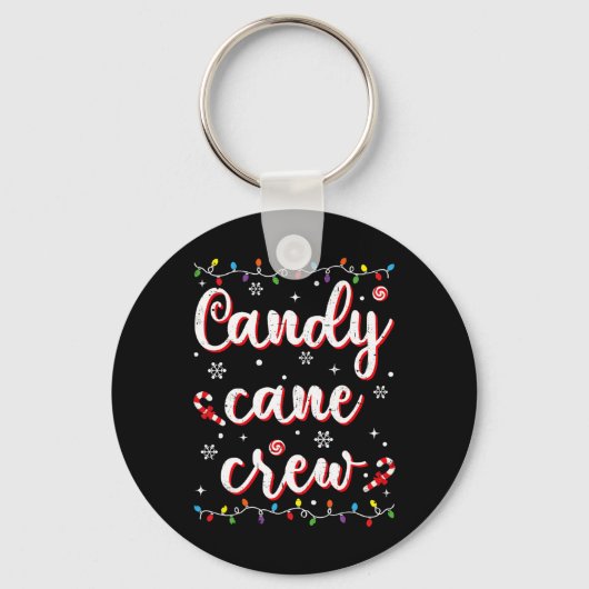 Candy Cane Crew Funny Snoep Lover Xmas P Sleutelhanger (Voorkant)
