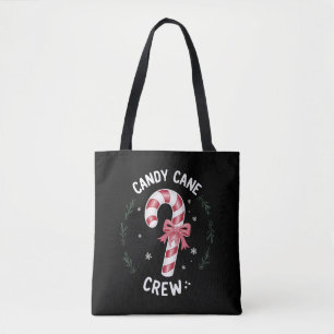 Candy Cane Crew Funny Snoep Lover Xmas Tote Bag
