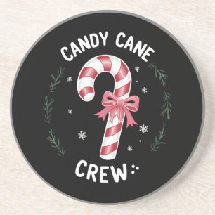 Candy Cane Crew Funny Snoep Lover Xmas Zandsteen Onderzetter
