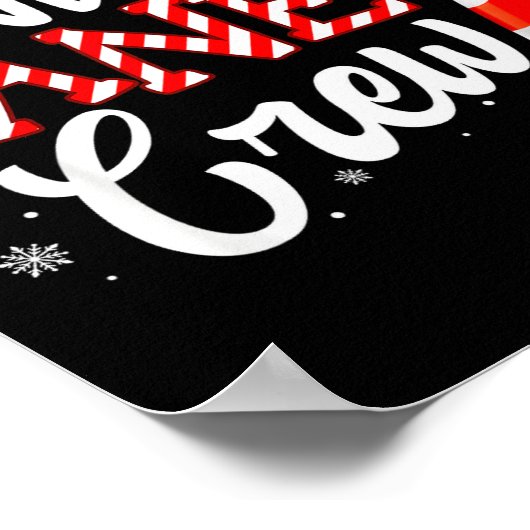 Candy Cane Crew Funny Xmas Christmas Pajamas Men W Poster (Hoek)