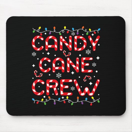 Candy Cane Crew Grappige Kerst Kerstliefhebber Ker Muismat (Voorkant)