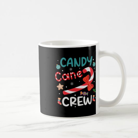 Candy Cane Crew Kerst Candy Cane Lover Xmas Pa Koffiemok (Rechts)