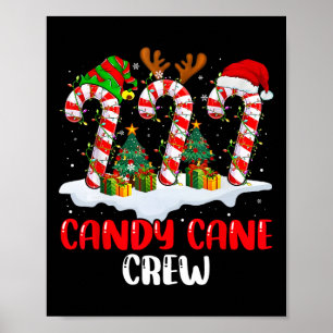 Candy Cane Crew Kerst Morsig Familie Matchend Pak Poster
