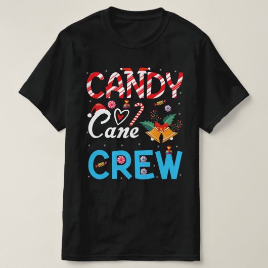 Candy Cane Crew Kerst Xmas Liefde Snoep T-shirt (Design voorkant)