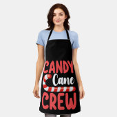 Candy Cane Crew Kerstmis Familie Vakantie Pyjama Schort (Gedragen)