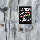 Candy Cane Crew Kerstmis Familie Xmas Vakantie Button (Insitu)