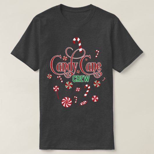 Candy Cane Crew Kerstmis Funny Snoepjes Sweets Xma T-shirt (Design voorkant)