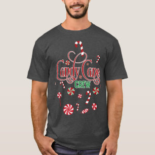 Candy Cane Crew Kerstmis Funny Snoepjes Sweets Xma T-shirt