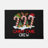 Candy Cane Crew Kerstmis Santa Elf Rendier X-mas Deurmat (Voorkant)