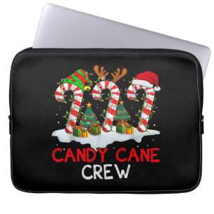 Candy Cane Crew Kerstmis Santa Elf Rendier X-mas Laptop Sleeve