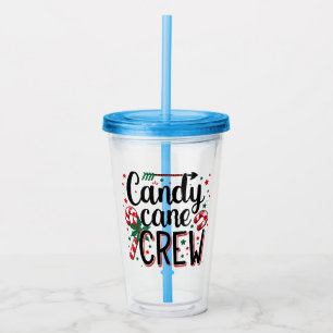 Candy Cane Crew Kerstsnack Matching Cousins Acryl Drinkbeker