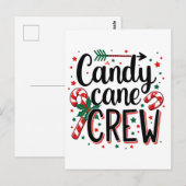 Candy Cane Crew Kerstsnack Matching Cousins Briefkaart (Voorkant / Achterkant)