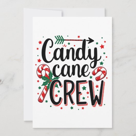 Candy Cane Crew Kerstsnack Matching Cousins Kaart (Voorkant)