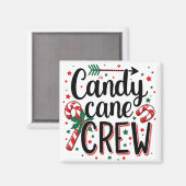 Candy Cane Crew Kerstsnack Matching Cousins Magneet (Voorkant / Achterkant)