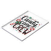 Candy Cane Crew Kerstsnack Matching Cousins Notitieboek (Linkerzijde)