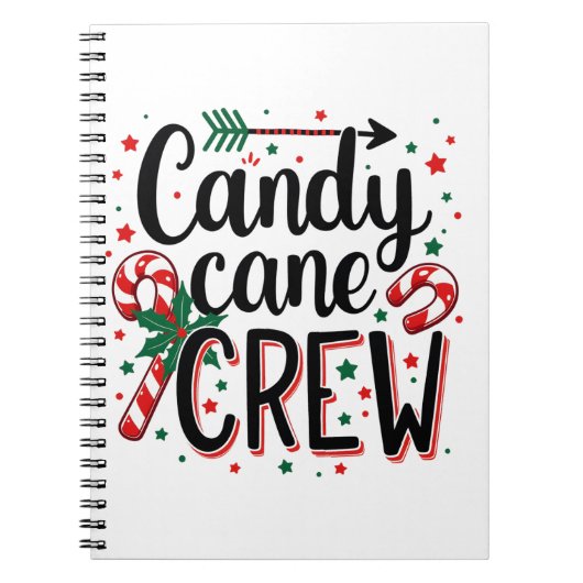 Candy Cane Crew Kerstsnack Matching Cousins Notitieboek (Voorkant)