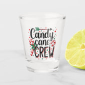 Candy Cane Crew Kerstsnack Matching Cousins Shot Glas (Voorkant)