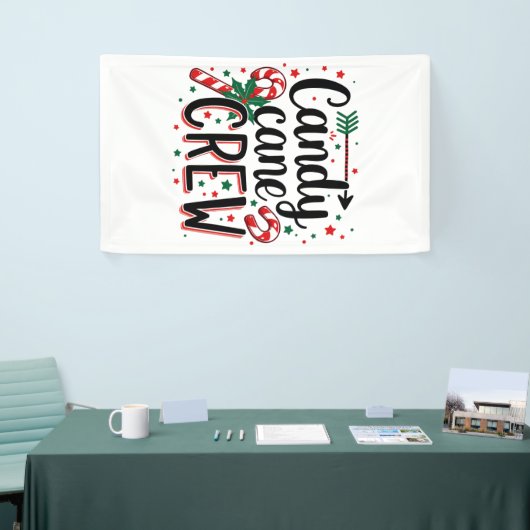 Candy Cane Crew Kerstsnack Matching Cousins Spandoek (Beurs)