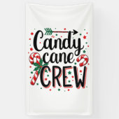 Candy Cane Crew Kerstsnack Matching Cousins Spandoek (Verticaal)