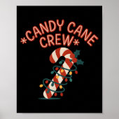 Candy Cane Crew Kerstverlichting Familie Kinder Jo Poster (Voorkant)