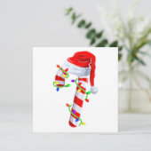 Candy Cane Crew Kerstverlichting Familie Matching  Kaart (Staand voorkant)