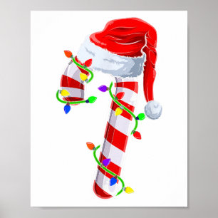 Candy Cane Crew Kerstverlichting Familie Matching  Poster