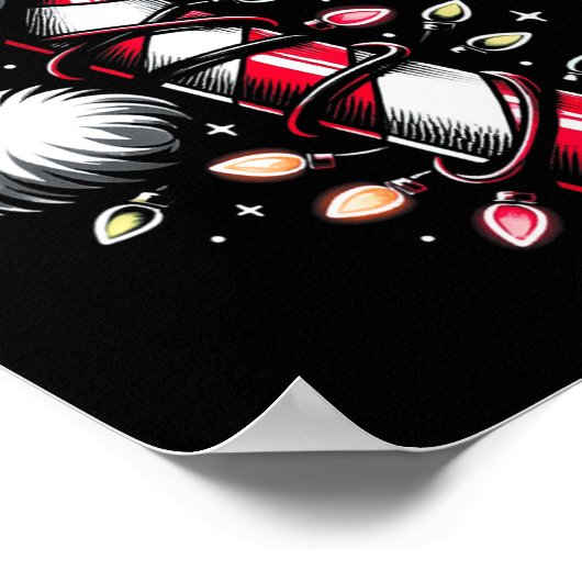 Candy Cane Crew Kerstverlichting Familie Matching  Poster (Hoek)