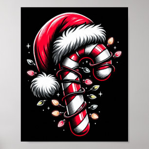 Candy Cane Crew Kerstverlichting Familie Matching  Poster