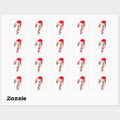 Candy Cane Crew Kerstverlichting Familie Matching  Vierkante Sticker (Vel)