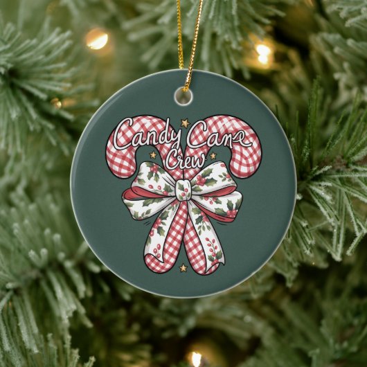 Candy Cane Crew Keurige Kerst Vakantie  Keramisch Ornament (Boom)
