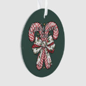 Candy Cane Crew Keurige Kerst Vakantie Ornament (voorkant)