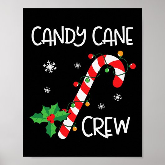 Candy Cane Crew Leuk Kerst Kerstsnoep Liefhebber K Poster (Voorkant)