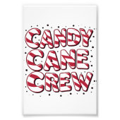 Candy Cane Crew Liefhebber Kerstmis Pyjama Foto Afdruk (Voorkant)