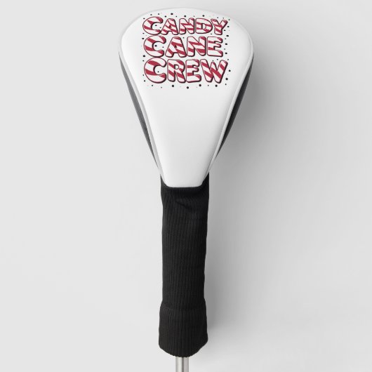 Candy Cane Crew Liefhebber Kerstmis Pyjama Golfheadcover (Voorkant)