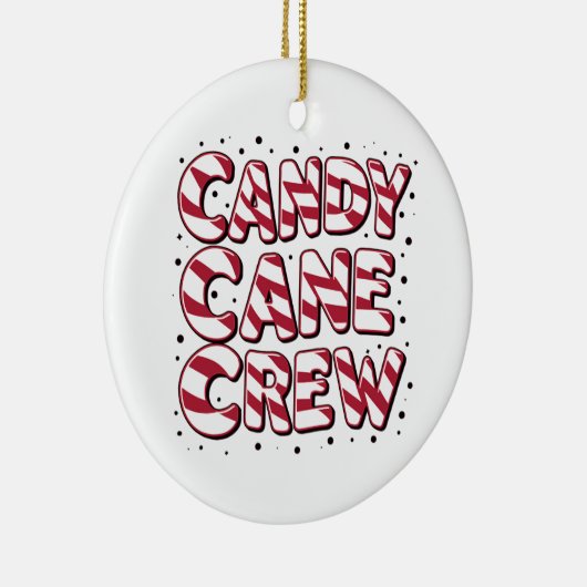 Candy Cane Crew Liefhebber Kerstmis Pyjama Keramisch Ornament (Rechts)