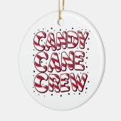 Candy Cane Crew Liefhebber Kerstmis Pyjama Keramisch Ornament (Links)