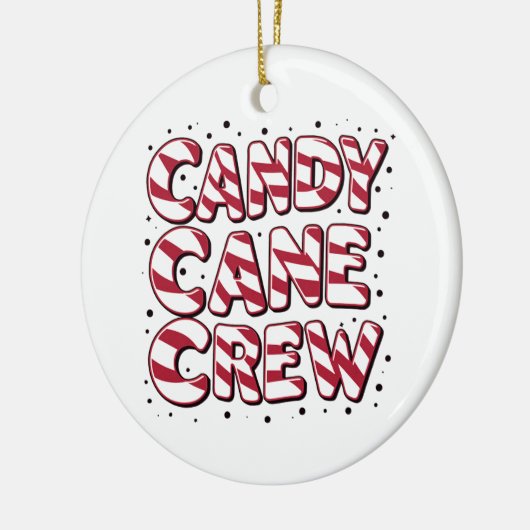 Candy Cane Crew Liefhebber Kerstmis Pyjama Keramisch Ornament (Links)