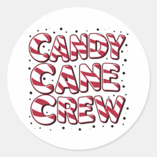 Candy Cane Crew Liefhebber Kerstmis Pyjama Ronde Sticker
